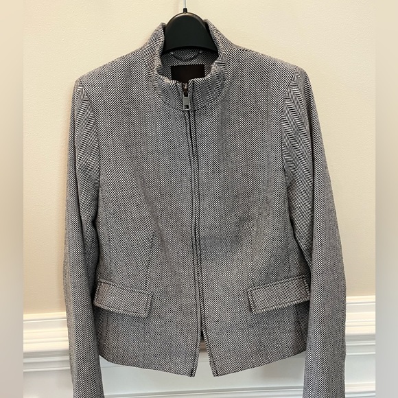 Banana Republic Womens Wool Blend Herringbone Jacket - Picture 2 of 5